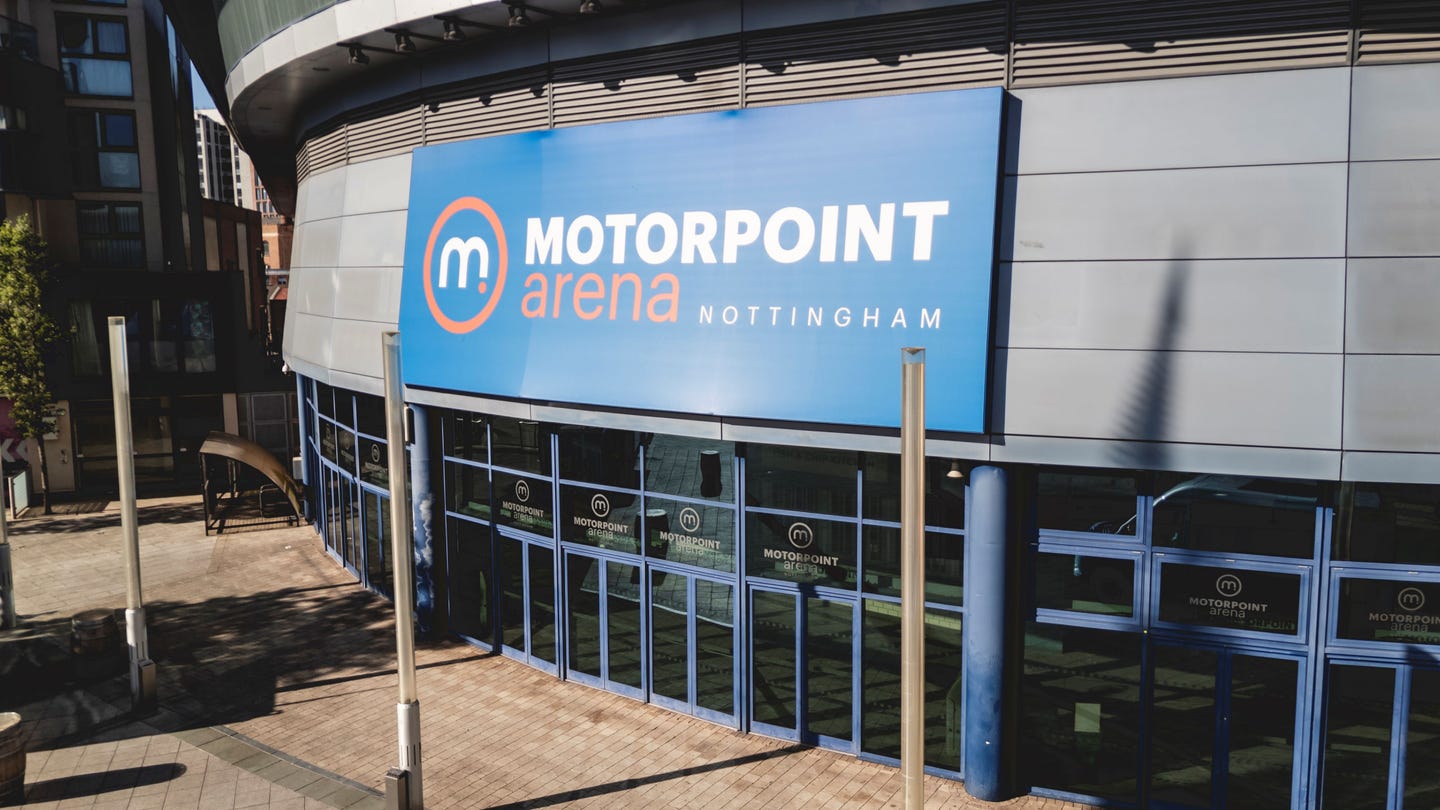 close up image of motorpoint arena exterior