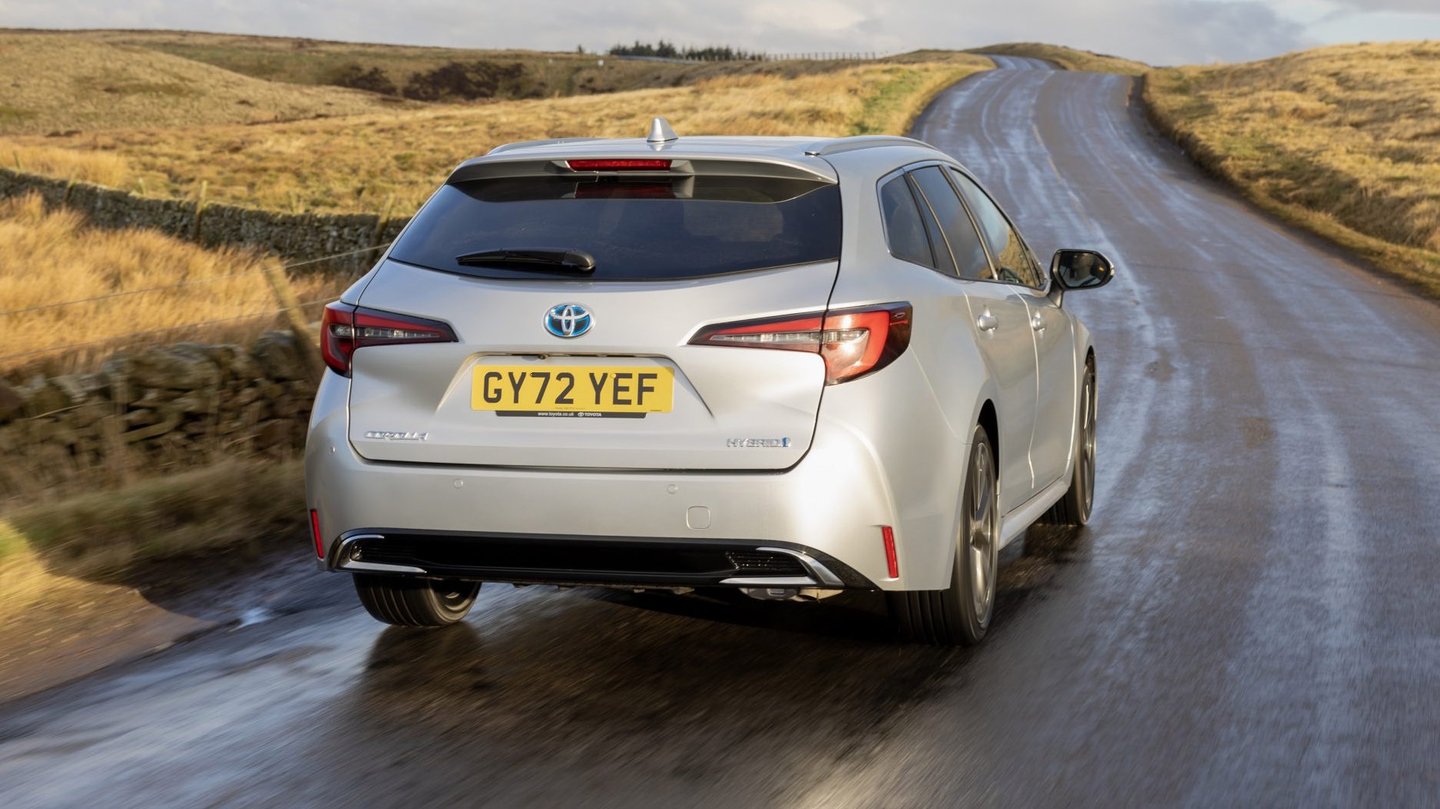 Toyota Corolla Touring Sports driving rear view