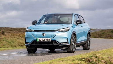 Honda e:Ny1 driving front view