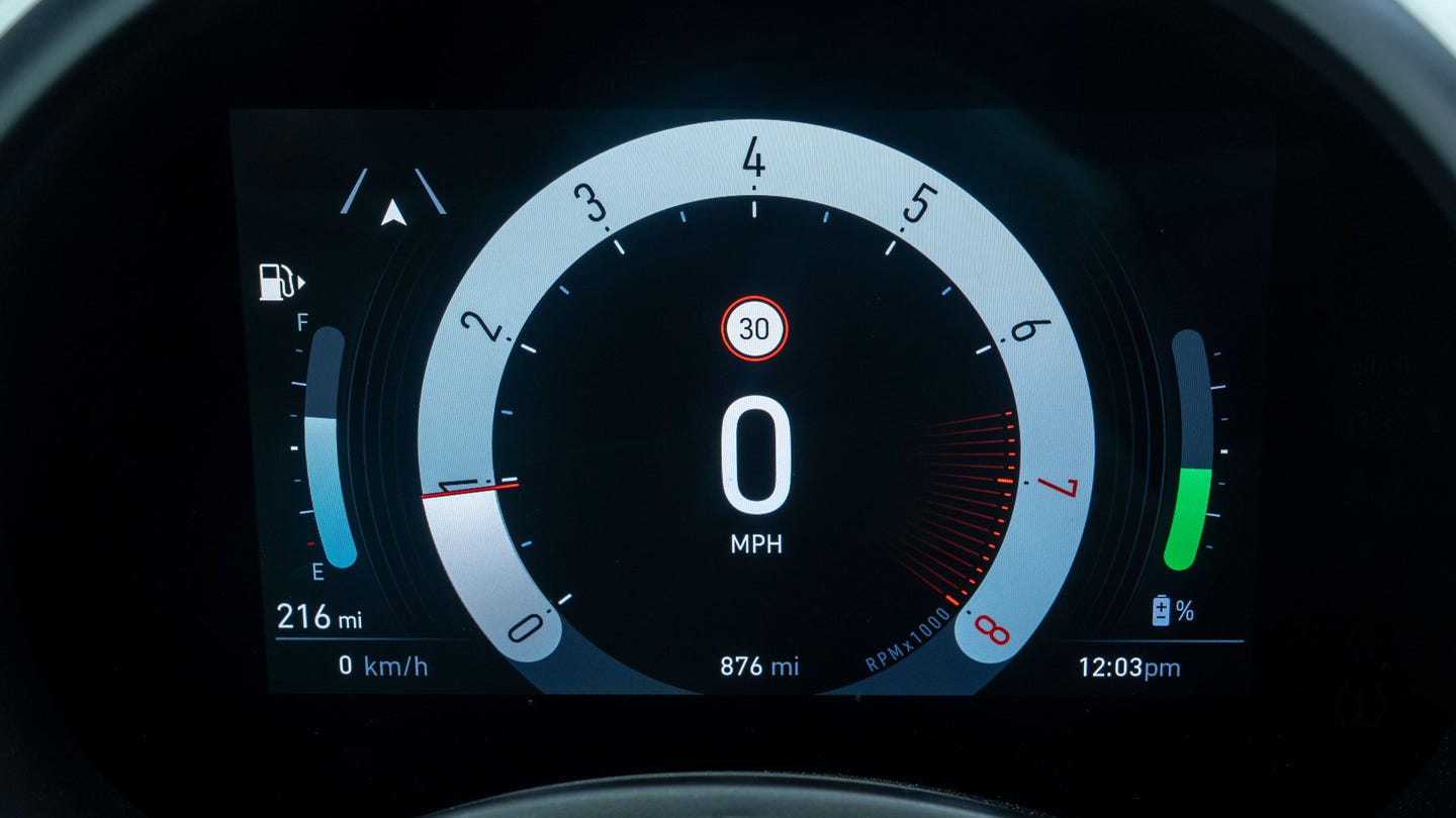 Fiat 500 Hybrid rev counter