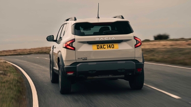 Dacia Duster driving rear view