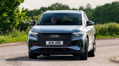 Audi Q4 driving front view