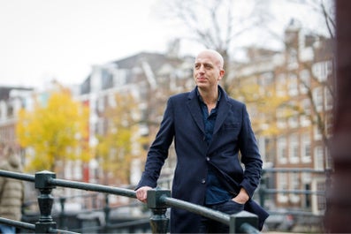 A man on a railing