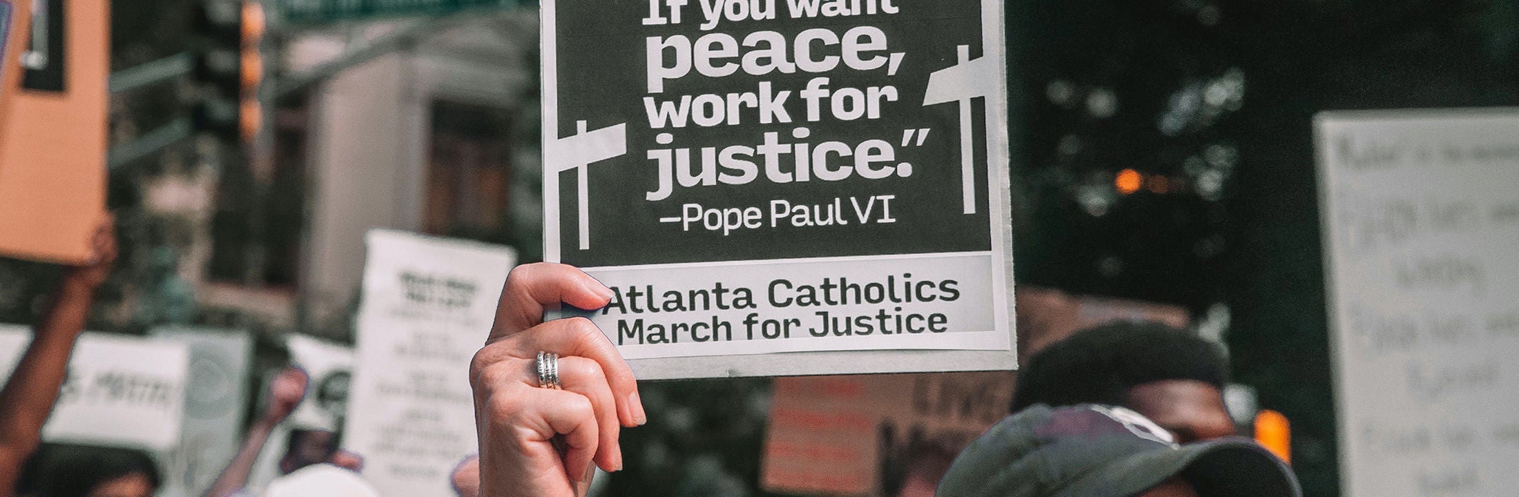 Catholic protesters for justice in Atlanta