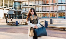 Master studente op het VU Campusplein