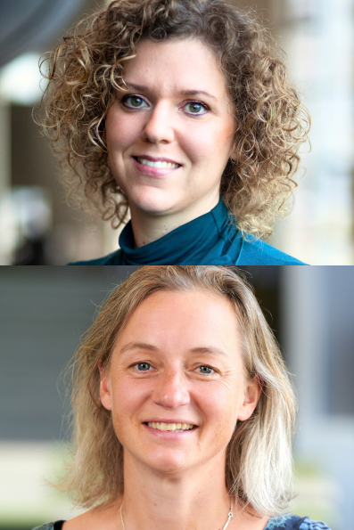 Double portrait of Mirella Kleijnen and Hayke Everwijn