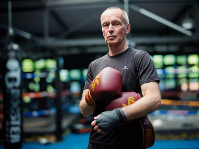 A man with boxing gloves