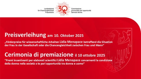 Invito alla cerimonia di premiazione 2025 del 10 ottobre