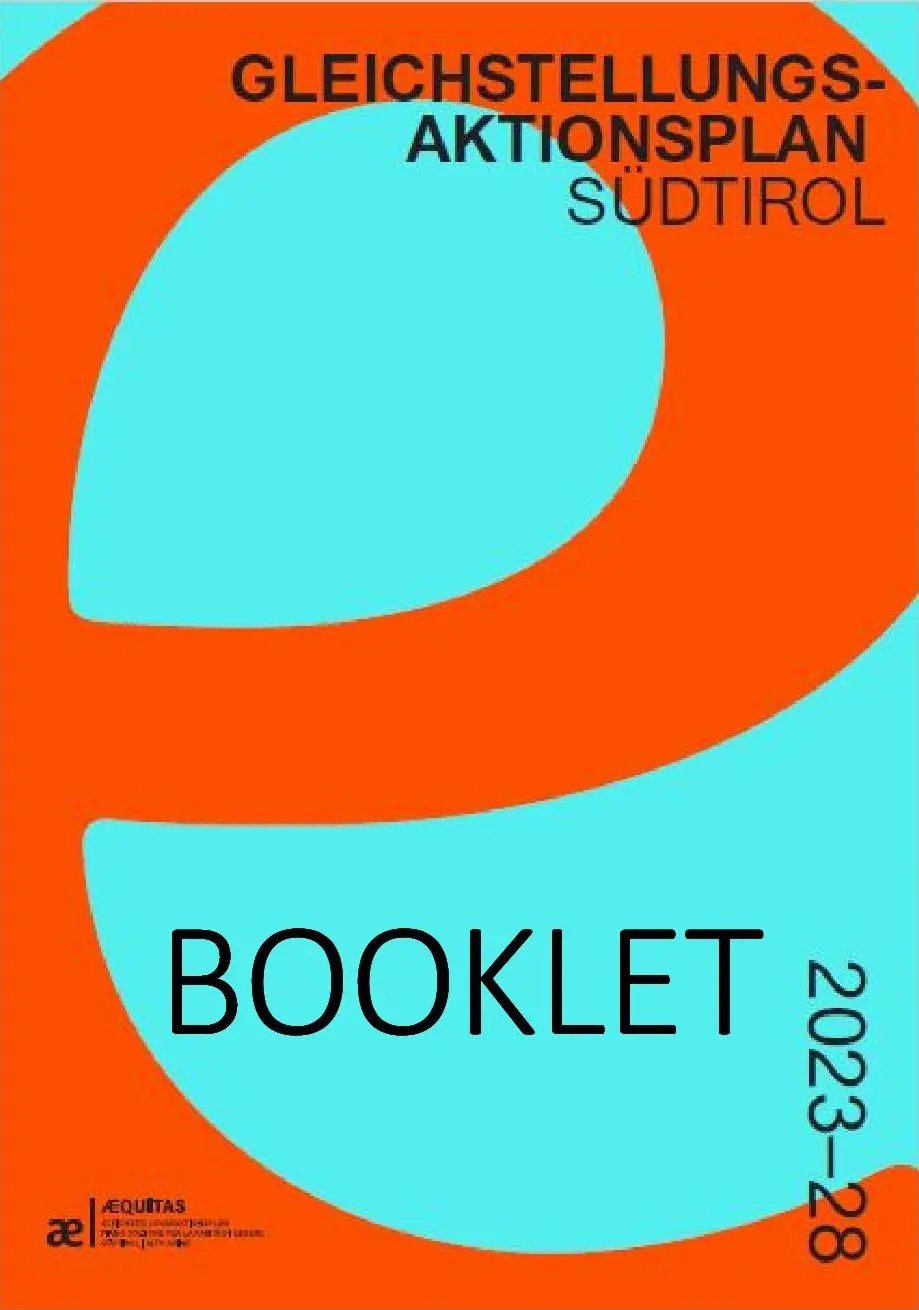 Der Gleichstellungsaktionsplan in Kurzfassung als Booklet