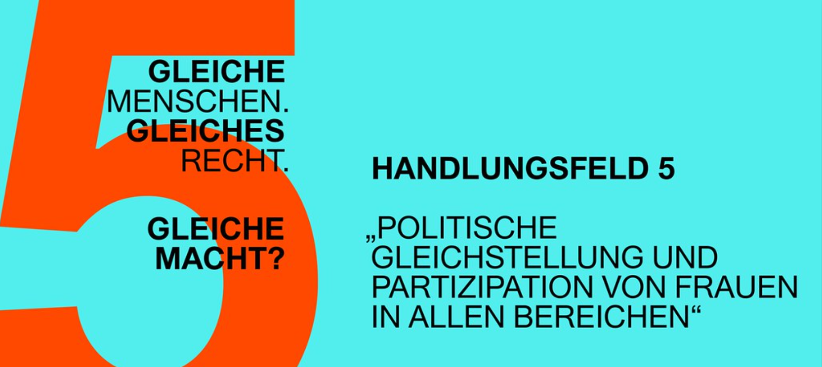 Handlungsfeld 5 - Politische Gleichstellung und Partizipation von Frauen in allen Bereichen 