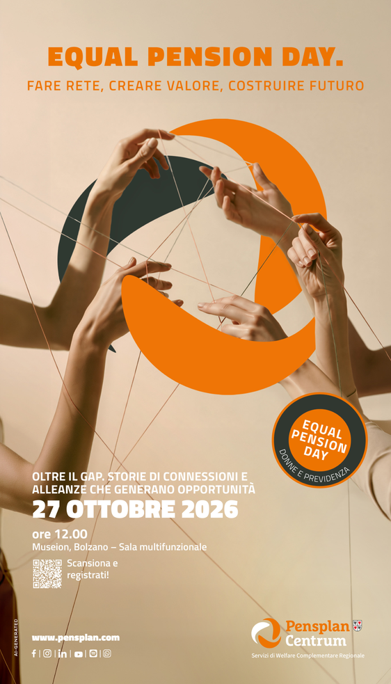 L'Equal Pension Day il 27 ottobre 2026 a Bolzano