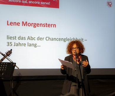 La performance artist Lene Morgenstern