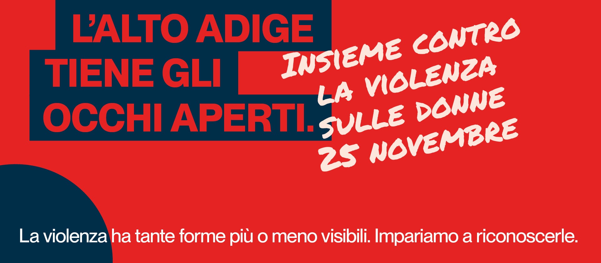 Il motto della campagna contro la violenza sulle donne 2024 - orizzontale