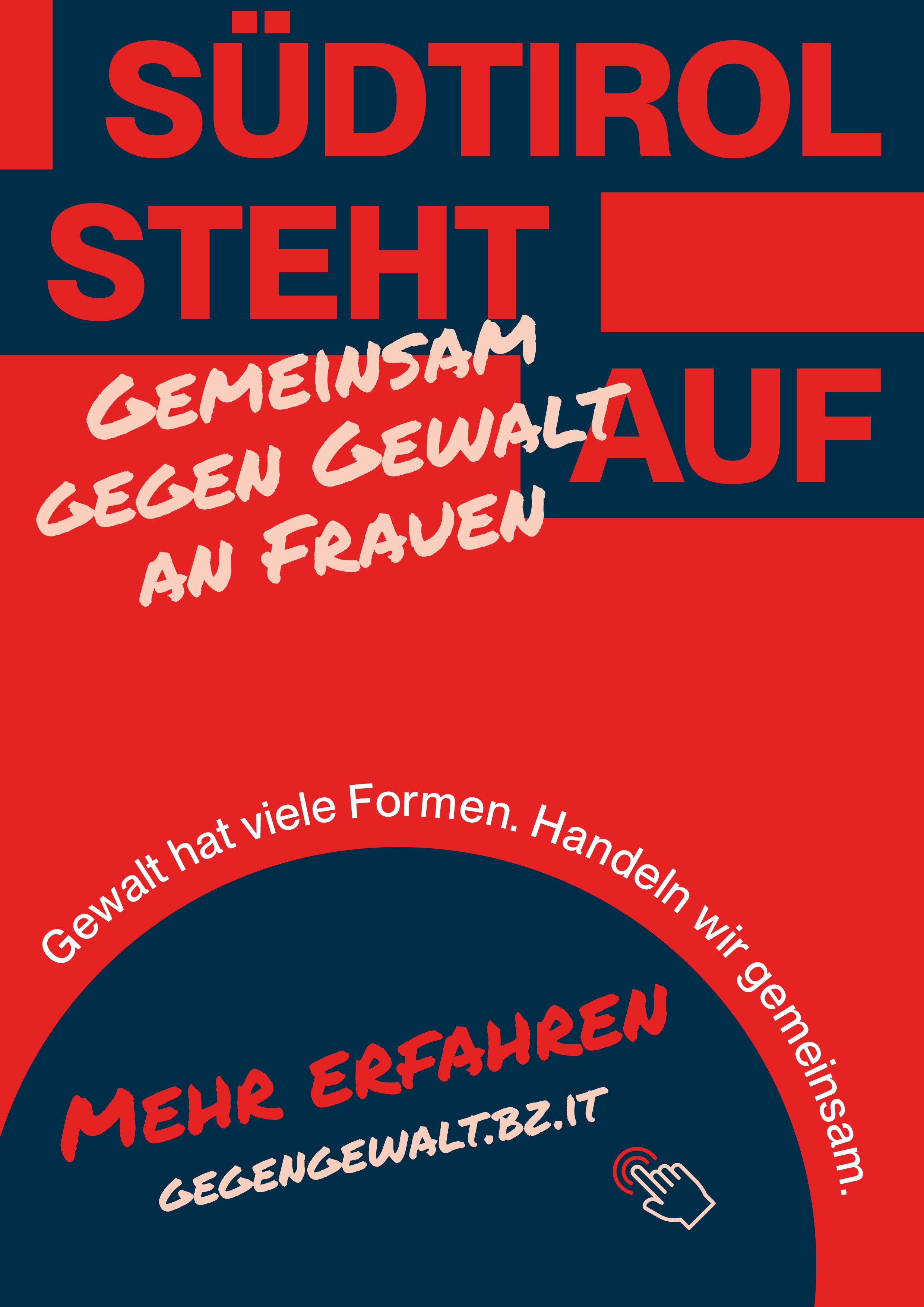 Südtirol steht auf: Unter diesem Motto steht die Kampagne 2025 gegen Gewalt an Frauen. (Quelle: LPA/Amt für Öffentlichkeitsarbeit)