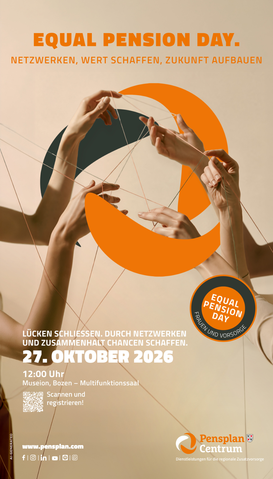 Der Equal Pension Day am 27. Oktober 2026 in Bozen