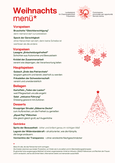 Ein Menü mit besonderen Zutaten für die Chancengleichheit