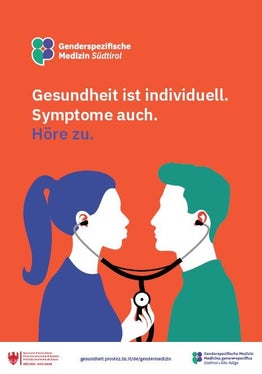 Cover des Faltblatts mit wichtigen Informationen zur Gendermedizin (Foto: Agentur für Presse und Kommunikation des Landes Südtirol)