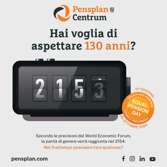 L'Equal Pension Day viene sostenuto anche quest'anno dalla Commissione per le pari opportunità per le donne