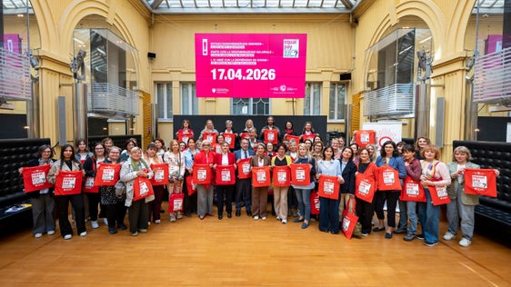 Si battono per una maggiore equità nelle retribuzioni: rappresentanti della politica, delle organizzazioni e del mondo dell'associazionismo hanno richiamato l'attenzione sul tema della discriminazione retributiva l'8 aprile scorso, in occasione della presentazione delle iniziative per l'Equal Pay Day. (Foto: USP/Fabio Brucculeri)