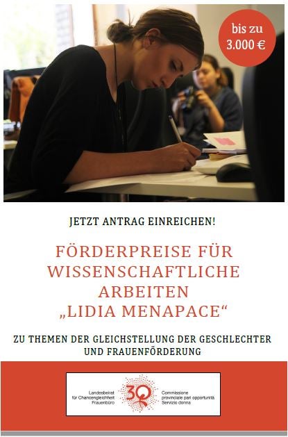 Anträge bis 28. Februar beim Frauenbüro des Landes Südtirol einreichen