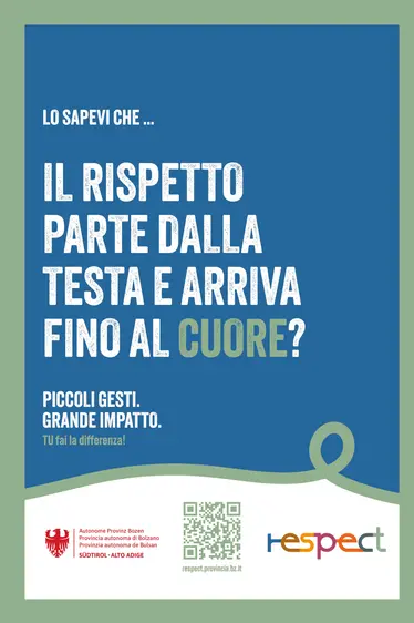 Key Visual: Il rispetto parte dalla testa e arriva fino al cuore.