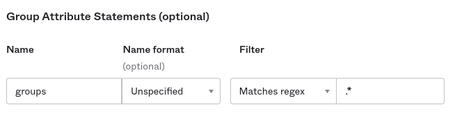 Where to define your optional SonarQube group attributes in Okta.