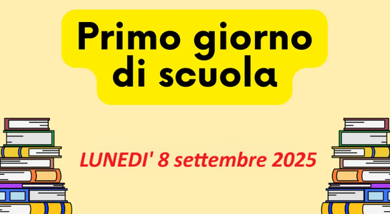 Immagine per la notizia del primo giorno di scuola 2025-26 Immagine per la notizia del primo giorno di scuola 2025-26