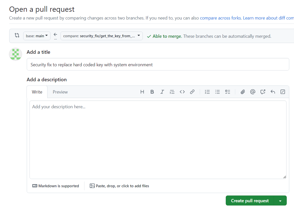 Create a pull request