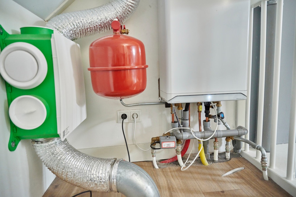 CV ketel en mechansiche ventilatiebox