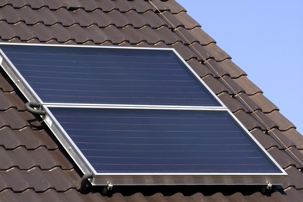 Zonneboiler met vlakkeplaatcollector