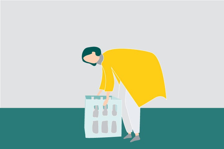Illustration richtiges heben