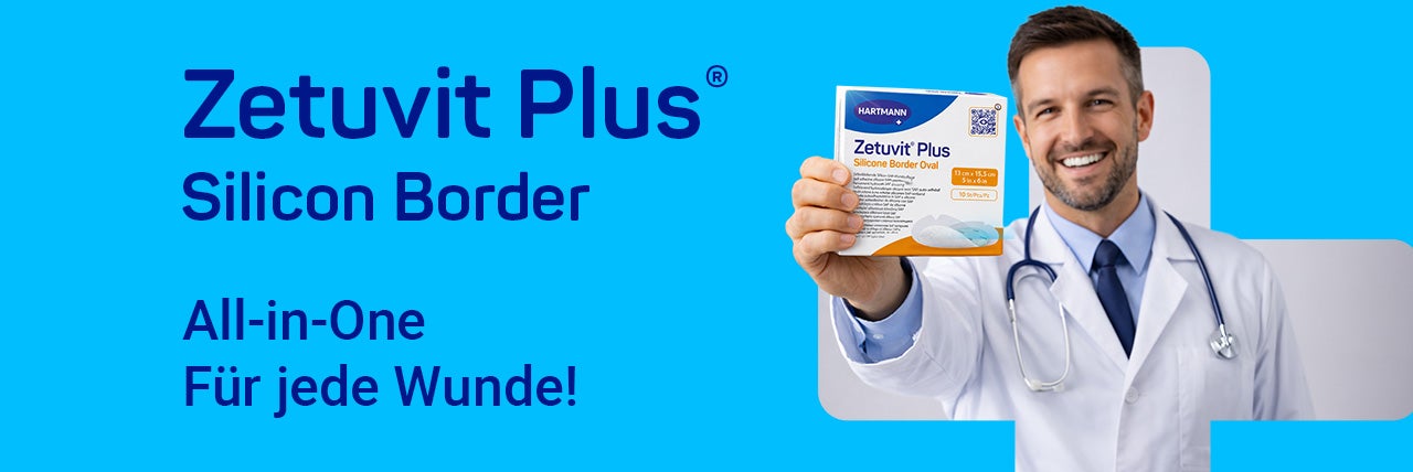 Zetuvit Plus® Silicone Border – die All-in-One Lösung für Ihre Praxis