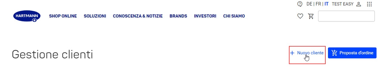 Gestione dei clienti