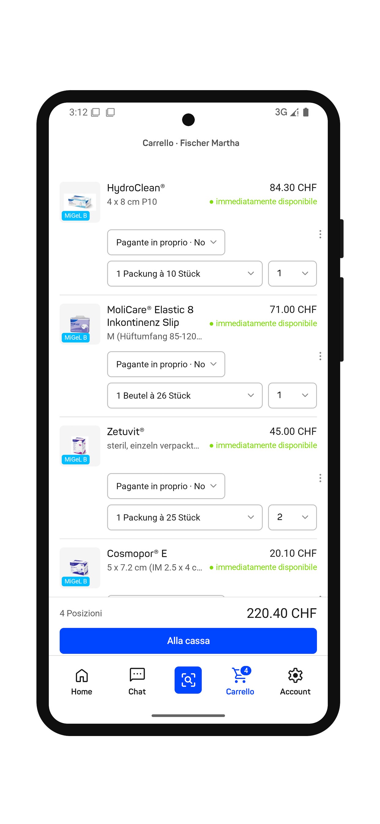 App IT client cart framed