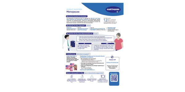 PDF über das Thema Inkontinenz und Menopause