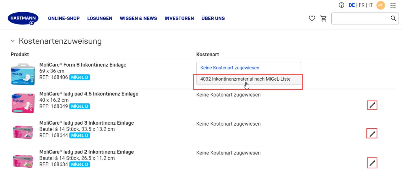 Kostenartenzuweisung new new