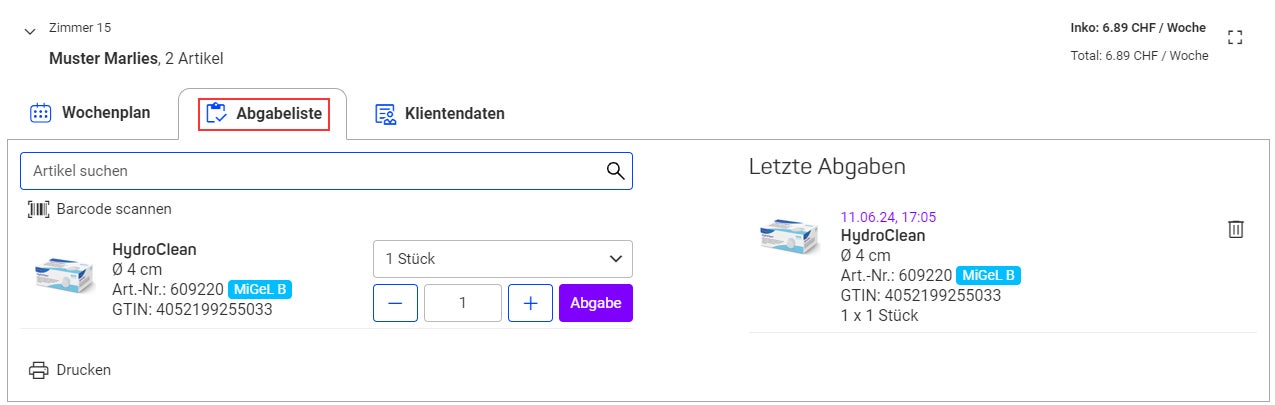 Abgabeliste Neu