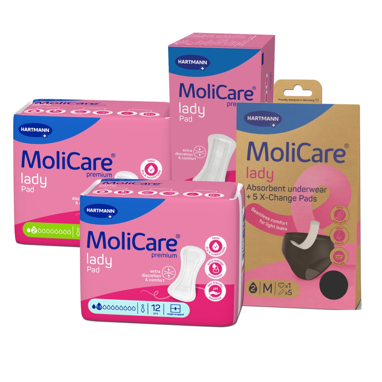 MC lady Sortiment packshot group wenig