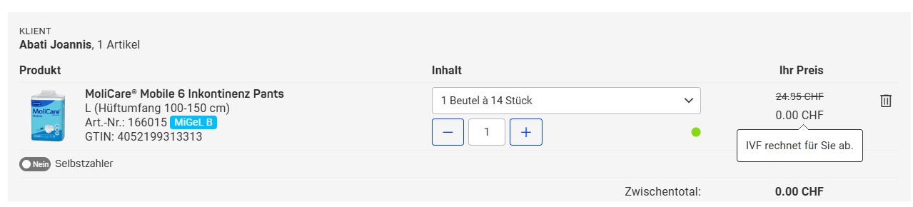 Warenkorb Premium