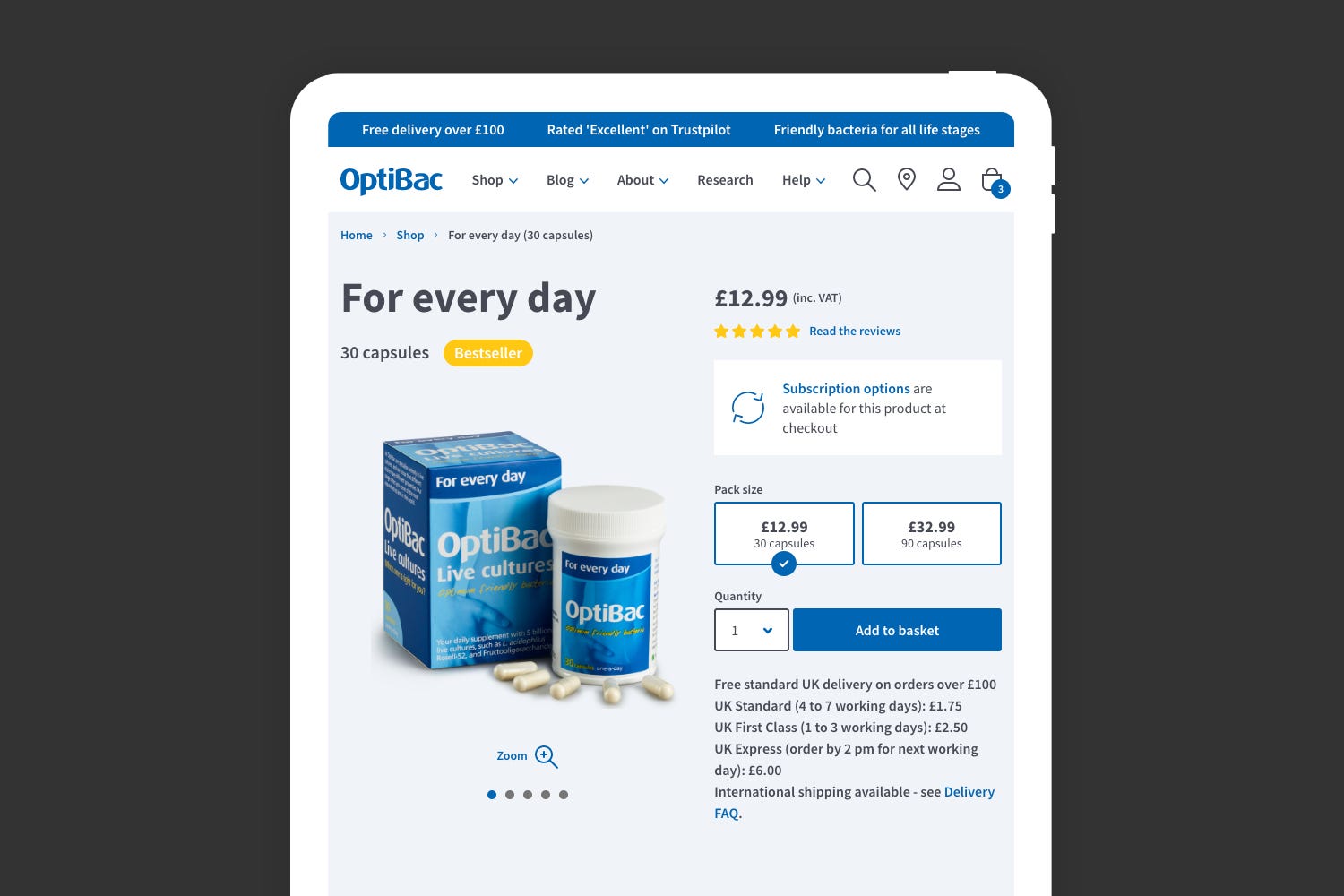 OptiBac product page