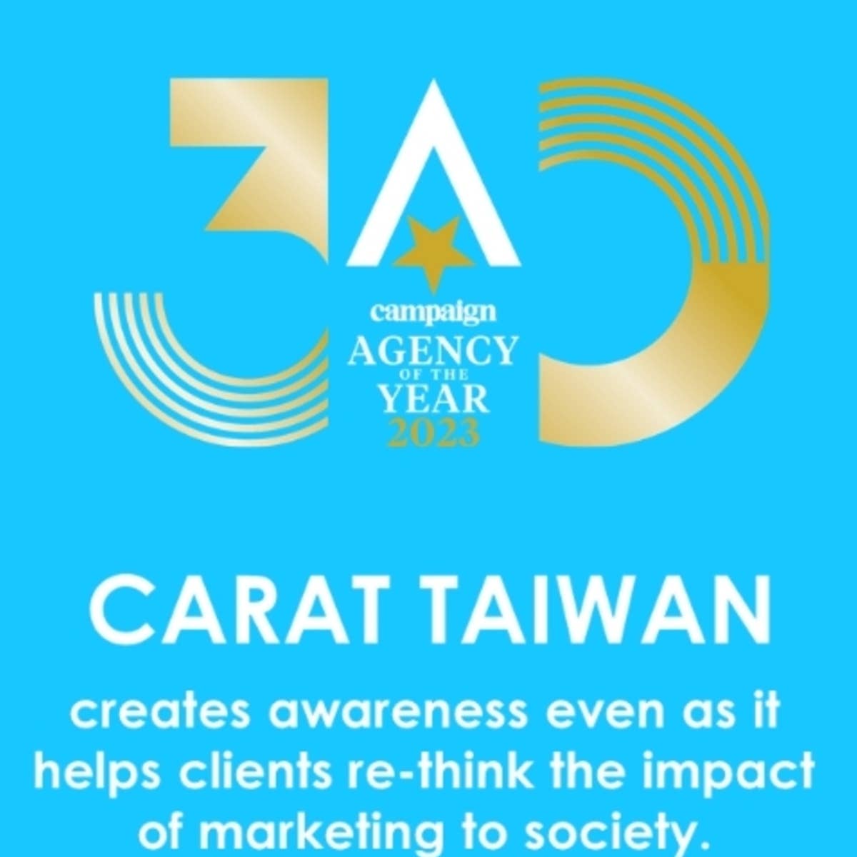 Carat Taiwan Awarded Agency of the Year 2023 by Campaign Asia-Pacific 