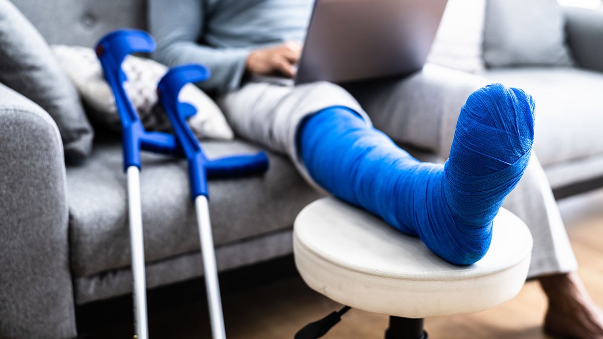 Person recovering from injury