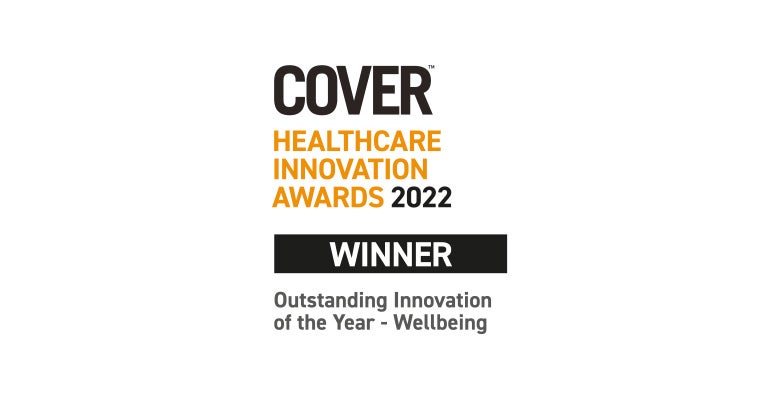 Cover Healthcare Innovation Awards 2022 - Winner Outstanding Innovation of the year - Wellbeing