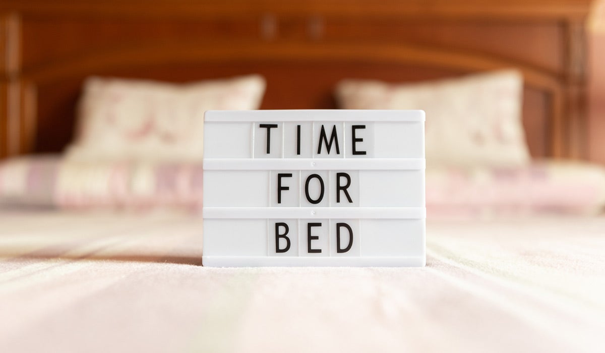 Time for bed sign
