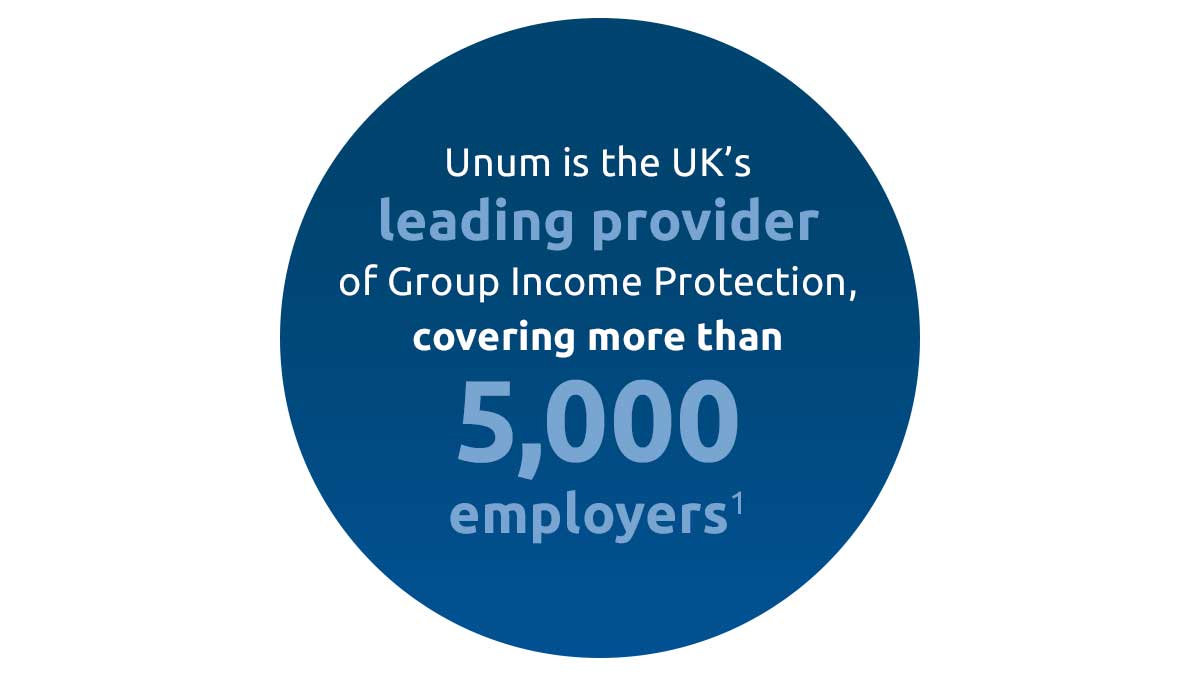 Unum stats leader provider of Group Income Protection 