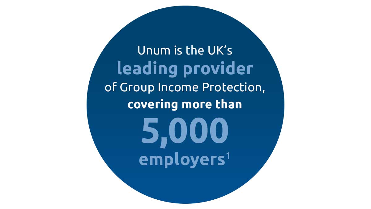 Unum stats leader provider of Group Income Protection