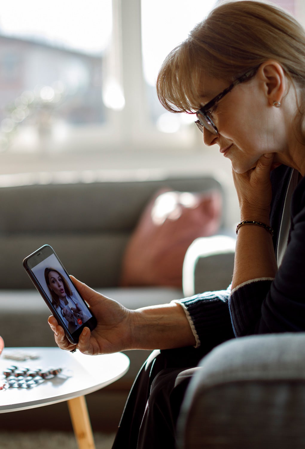 Employee having GP consultation