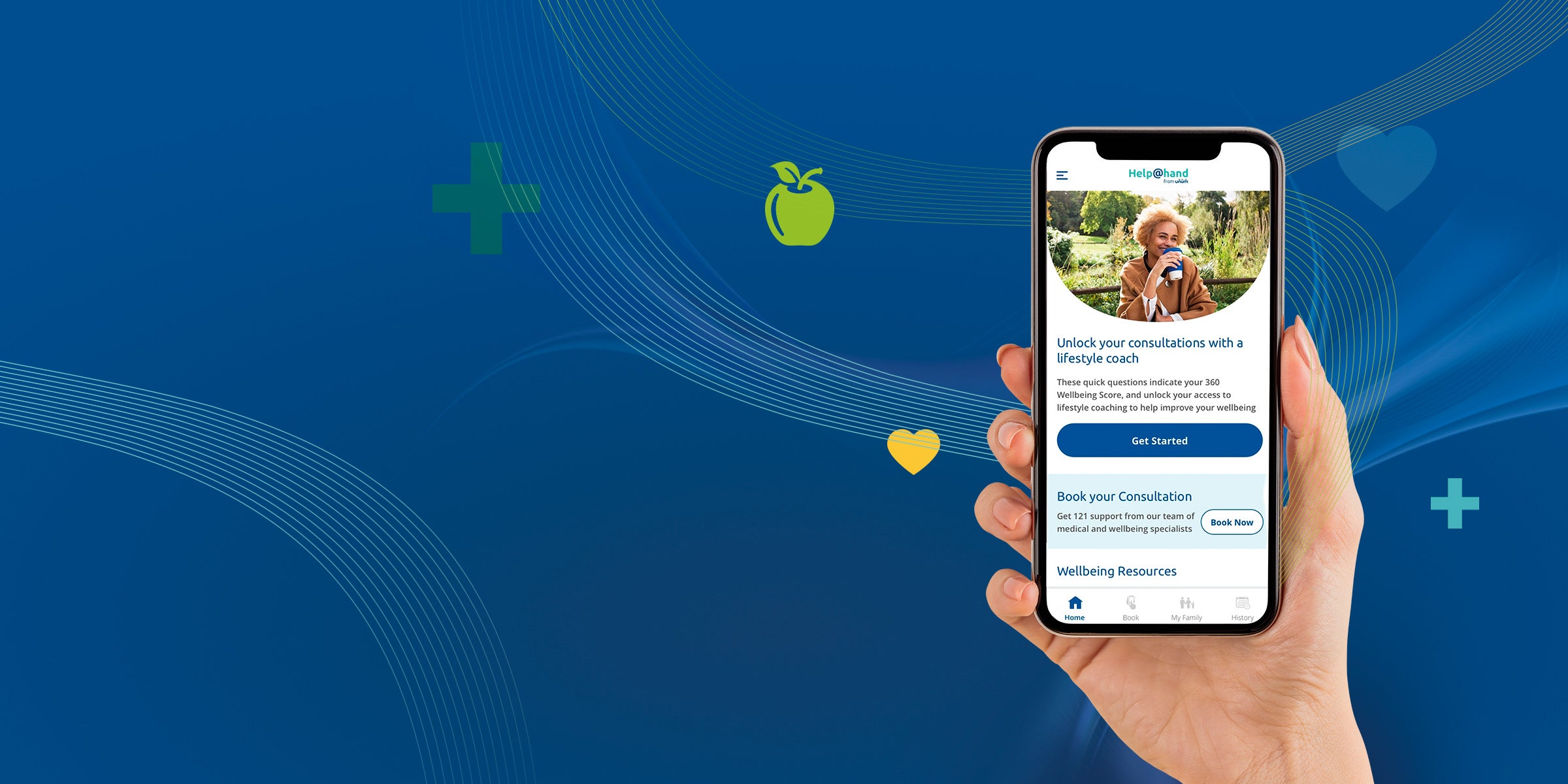 Help@hand from Unum homescreen banner
