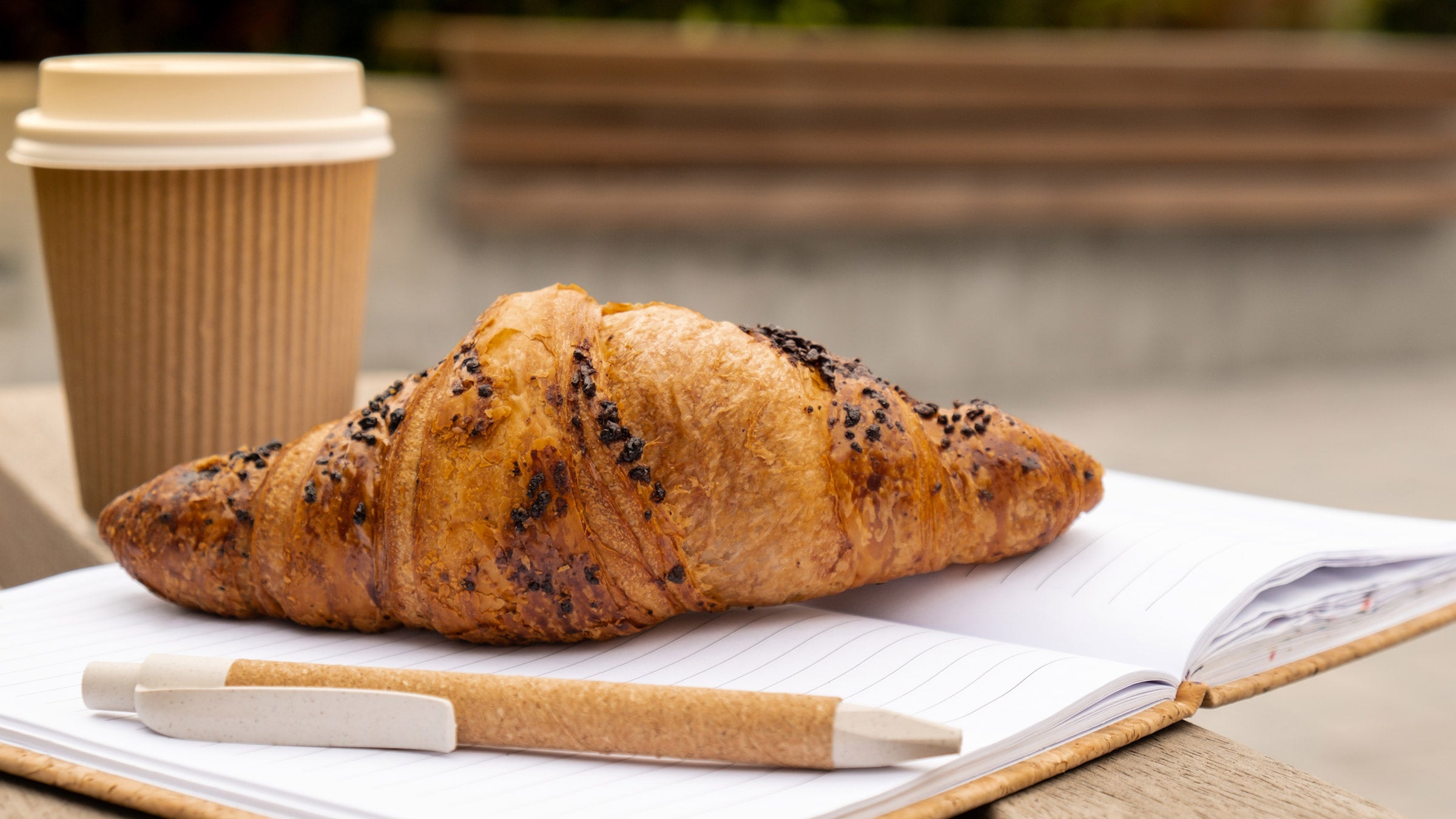 Croissant and coffee