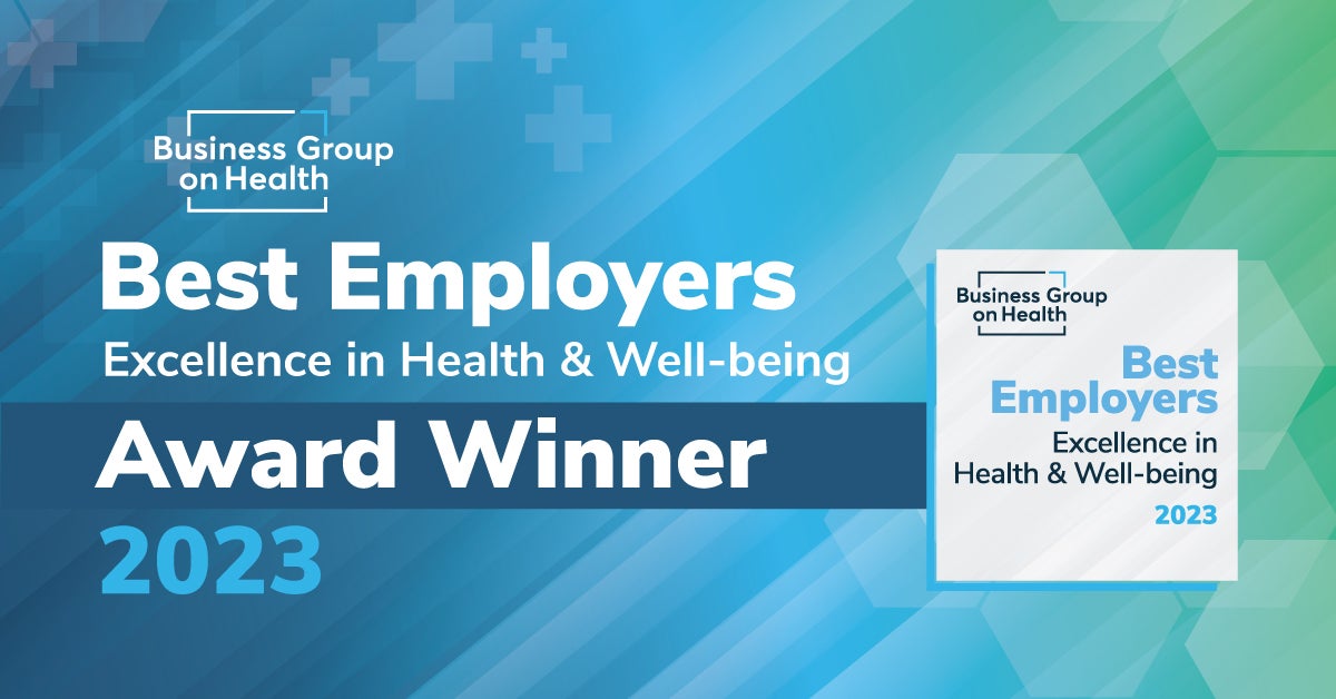 Best Employers Excellence in Health & Well-being Award winner 2023